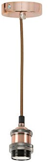 Lyyt E27 Pendant Cord Set-Antique Brass lamp Holder & Cord, Metal