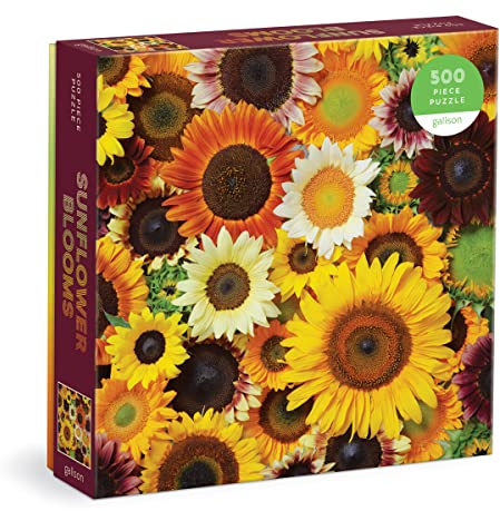 Galison 9780735374904 Sunflower Blooms Jigsaw Puzzle, Multicoloured, 500 Pieces