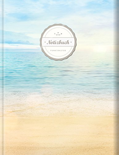 Punktraster Notizbuch (©Star, A4, 156 Seiten, Softcover) || Dickes Notizbuch mit Register + Robuster Einband || Bullet Journal, Handlettering, Skizzenbuch, Zeichenbuch, Tagebuch, Strandmotiv