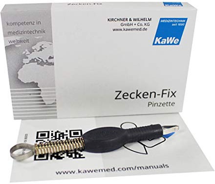 KaWe Zecken-Fix Zeckenentferner Metall Pinzette Zeckenpinzette Modern