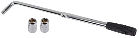 Streetwize – Telescopic Wheel Nut Wrench, Extendable Wheel Brace w/ 17/19mm & 21/23mm CRV Sockets Non Slip Handle GS/TUV Approved (SWWB4)