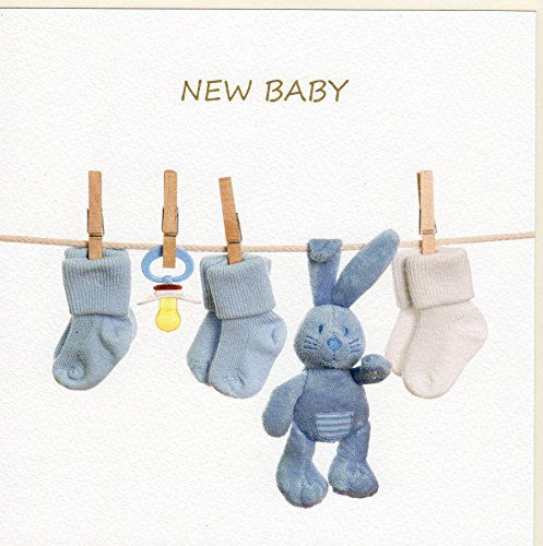 'fine art – Biglietto d' auguri per la nascita Baby boyauf pregiato stucco Tintoretto cartone fa7056