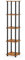 Furinno Turn-N-Tube 5-Tier Corner Square Rack Display Shelf with Round Tube, Light Cherry/Black