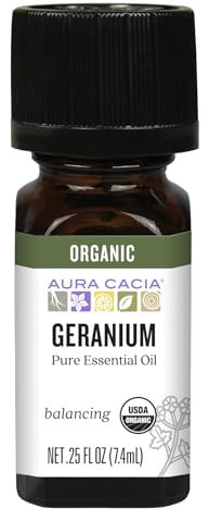 Aura Cacia Huile essentielle de géranium bio - 7,4 ml
