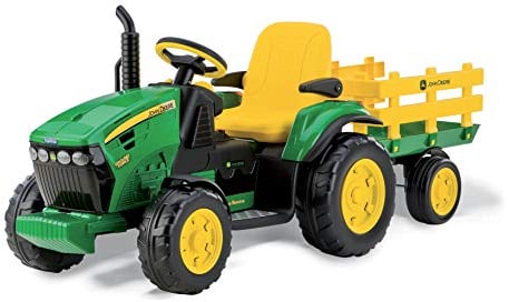Peg Perego John Deere Ground Force inkl. Anhänger 12 V IGOR0047, grün und gelb