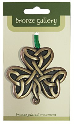 Bronze versilbertes Hängeornament Trinity Shamrock Design
