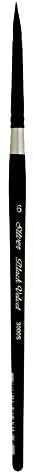 Silver Brush Limited 3000S6 Black Velvet Round Brush for Watercolour, Size 6, Short Handle