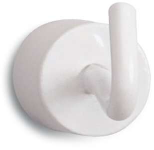 Magnethaken, Neodymkraftmagnet, Magnet mit Haken, weiss 15mm, weiß 15 mm