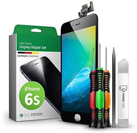 GIGA Fixxoo® iPhone 6s Display Original [inkl. Werkzeug-Kit] - Retina LCD Glas mit Touchscreen - Original iPhone Display Reparatur Set - Ersatzdisplay für iPhone mit Werkzeugkit