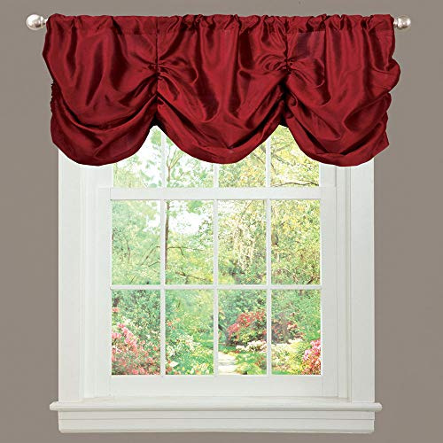 Lush Decor Estate Garden Valance, Red