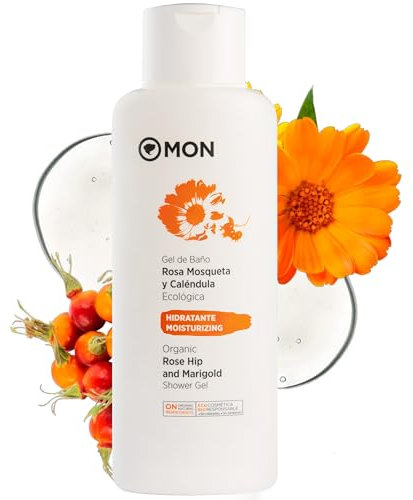 MON Gel de Rosa Mosqueta y Caléndula 750 ml – Puro 100% Con Ingredientes Naturales - Repara e Hidrata - Para Pieles Sensibles y Bebés