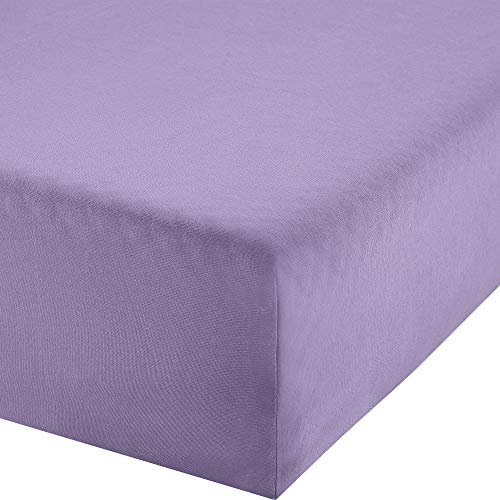 Erwin Müller Boxspringbett-Spannbettlaken Freising Elasthan-Jersey-Stretch - Flieder Größe 120x200 cm - 130x220 cm - dehnbar, antipilling, bügelfrei, Rundumgummi