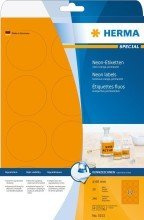 Herma Etiketten A4 neon-orange 60 mm rund Papier matt 240 St.