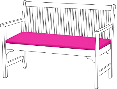 Sitzkissen für Gartenbank, bequem, leicht, aus hochwertigem, wasserabweisendem Material, für drinnen und draußen, Pink