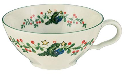 Seltmann Weiden Marieluise Weihnachten Teeobertasse 0,13 L, Grün/Bunt