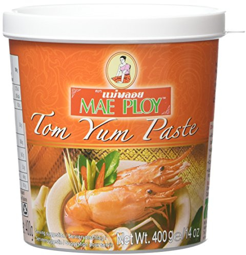 Thai Tom Yam Paste 400g - Hot & Sour Chilli Lemongrass Soup Base | Traditional sweet spicy sour tom yum herb blend paste. Convenient medium size jar perfect for seafood soup hot pot bases