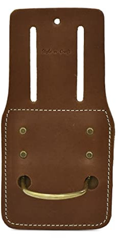 Style n Craft Fixed Hammer Holder, Full-Grain Leather Hatchet Holder, Compatible with All Types of Hammers and Hatchets, Dark Tan (98438)