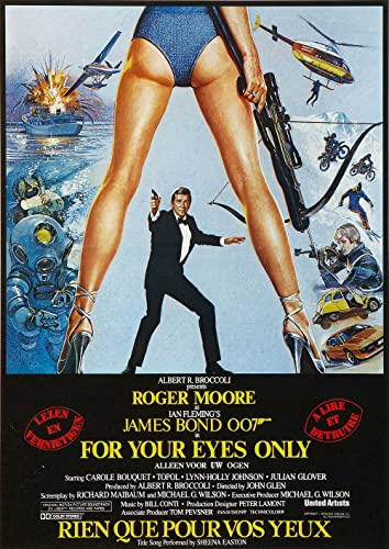 For Your Eyes Only James Bond 007 Roger Moore Poster/Print/Picture Satin Photo Paper - A4-210mm x 297mm