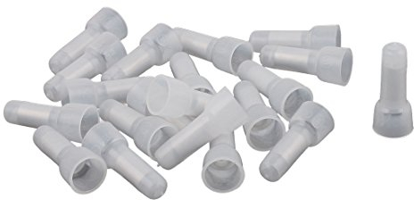 uxcell a15070400ux0570 Closed End Crimp Cap 22-18 AWG Gauge Wire Terminal Connector 20 Piece, 0.24 Width, 0.71 Length