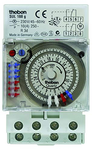 Theben 1880033 Interruttore orario analogico con programma giornaliero 188 G 45X52,5X60