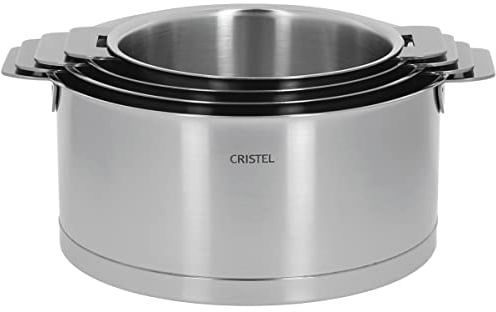 Cristel - S4CQL - Séries 4 Casseroles 14-16-18-20cm sans poignée amovible - Collection Strate