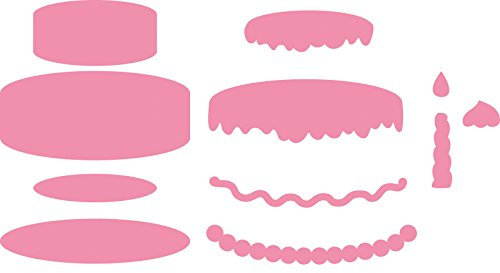 Marianne Design Collectables Cake, Metal, Pink, 6.5 x 2.2 x 0.4 cm