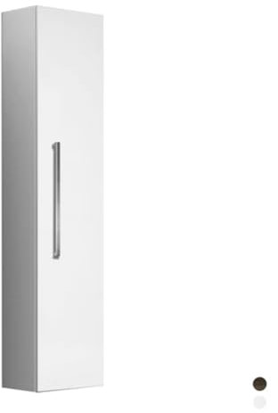 Dianhydro Hängender Badezimmerschrank Modell Kio H 162 wendbar Nussbaum Tranche, weiß, Standard