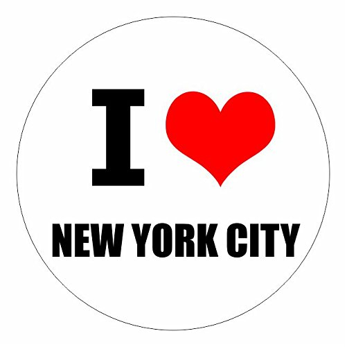Kiwistar - Autoaufkleber - 5x5 cm - außen klebend - I love New York City für Auto, Laptop, Fahrrad, LKW, Motorrad Aufkleber mehrfarbig Sticker Decal
