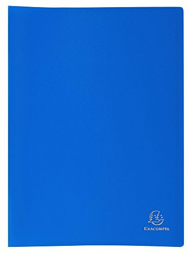 Exacompta 8582E Premium Sichtmappe aus blickdichten Kunststoff DIN A4 mit 80 Klarsichthüllen, 160 Sichten, perfekt für die Schule und das Büro Aktenhülle, Prospekthülle, blau