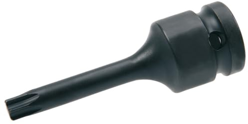 SW-Stahl S5480-30 IMPACT-Schraubendreheinsatz, 1/2 Zoll, T30 x 78 mm | Schlagschrauberfeste Bit-Nuss aus Chrom-Molybdänstahl, brüniert, mit Bohrung für Kugel, Premium-Qualität für T-Profil