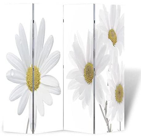 vidaXL Raumteiler Klappbar 160x170cm Blume Paravent Trennwand Spanische Wand