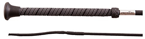 Premiere William Hunter Equestrian Frustino da Dressage, 120 cm, Colore: Nero