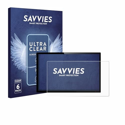 Savvies 6 Stück Schutzfolie 7 für Touch-Panel PCs mit 7,0 Zoll (17.8 cm) [154.8 x 87 mm, 16:9] Displayschutz-Folie Ultra-Transparent