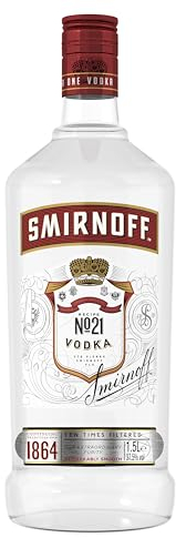 Smirnoff No. 21 Vodka | 37.5% vol | 1.5L | Triple Distilled & 10 x Filtered | Premium Vodka Made in Great Britain | Smooth with a Hint of Sweetness & Pepper