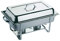 APS 11680 Chafing Dish -ECONOMIC-, 61 x 36cm, H: 30cm, 9 Liter, Edelstahl, 1 Gestell, 1 Wasserbecken 1 Speisebehälter GN 1/1-65 mm, 1 Deckel, einhängbar