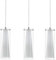 EGLO Hängelampe Pinto, 3-flammige Pendelleuchte, Esszimmerlampe aus Metall in Chrom und Glas in Weiß und Transparent, E27 Fassung