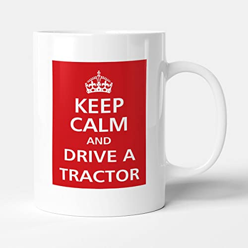Victorian Printing Co - Keep Calm - and Drive A Tractor, Ceramic, 11fl.oz.