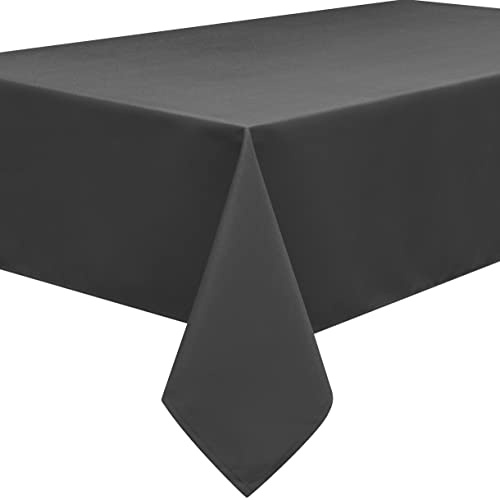 HomeDirectIE Extra Large Easy-Care Quality Rectangular Fabric Tablecloth Table Cover 140x240cm 55x94 Grey