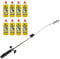 Weed Burner + 8 Butane Gas Canisters - Killer Wand Blowtorch Garden Outdoor Weeds Grass Moss Fungus Auto Ignition Adjustable Flame Flame Thrower | 8 Gas Bottles - Weedkiller