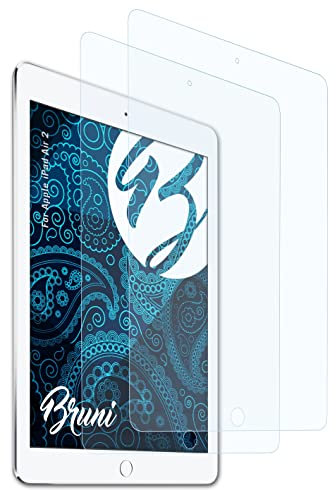 Bruni Schutzfolie kompatibel mit Apple iPad Air 2 Folie, glasklare Displayschutzfolie (2X)