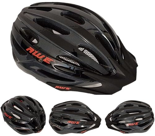 AWE AWEAir™ In Mould Adult Bike/E-Bike Helmet 58-61cm Black/Carbon FREE 5 YEAR CRASH REPLACEMENT*