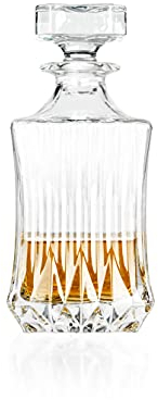 RCR 51526020106 Adagio 750ml wine und whisky vino und whisky karaffe, Whiskey Decanter Bar Set, Geschenke für Männer und Frauen, Glas Flasche Zubehör für Gin, Rum, Scotch, Likör, Bourbon, Wodka