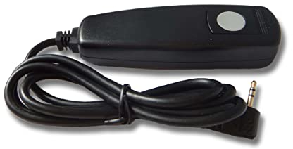 vhbw 1x Fernauslöser Fernbedienung Kabel kompatibel mit Canon EOS 1000D, 2000D, 1200D, 200D, 250D Kamera, 1 m, 2-stufige Auslösefunktion
