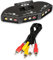 Fosmon AV Audio Video RCA 3 Way Switch Splitter + Cable (Black)