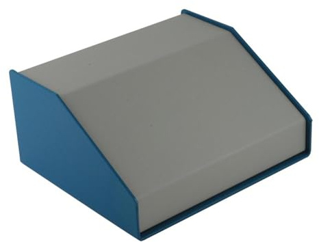 Hammond Electronics – Konsole Schutzhülle aus der Serie 1456 1456 FG4WHBU Aluminium (L x W x H) 189 x 165 x 107 mm Blau, Beige
