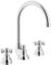 Nobili Rubinetterie GRC5012/1CR Batteria Lavabo 3 Fori Bocca Alta con Scarico, Cromo