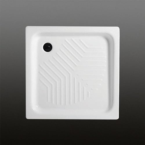 Kiamami Valentina - Receveur de Douche Carré | Céramique Émaillée | Antidérapant | 80x80 CM | Compatible Cabine de Douche 70x70 | Blanc, 80x80 CM, Céramique