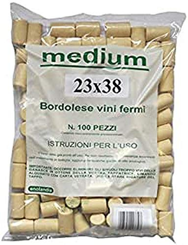 WEBMARKETPOINT Lot de 100 Bouchons synthétiques de Taille Moyenne pour Bouteille Bordelaise