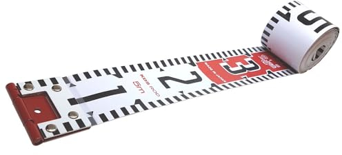 KDS Bandmaß Ribbon Rod, 3 m R60-3 (Maßband Messband) Bandbreite: 60 mm, viele Verwendungsmöglichkeiten (Foto, Sport, Freizeit und Beruf), sehr stabil und doch weich und flexibel