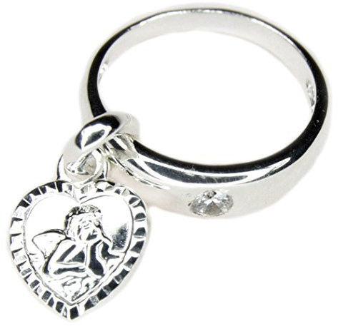 Kinderschmuck, Anhänger, Taufring 12mm mit Herz, Silber 925